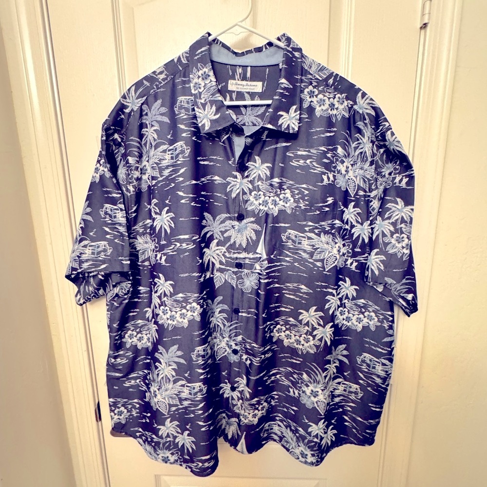 Tommy Bahama Men's Coconut Point Midnight Sails IslandZone® Shirt 3XLB - EUC - Picture 2 of 11